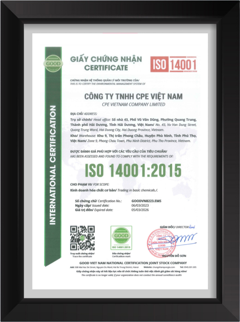 Chứng nhận hệ Thống Môi Trường ISO 14001