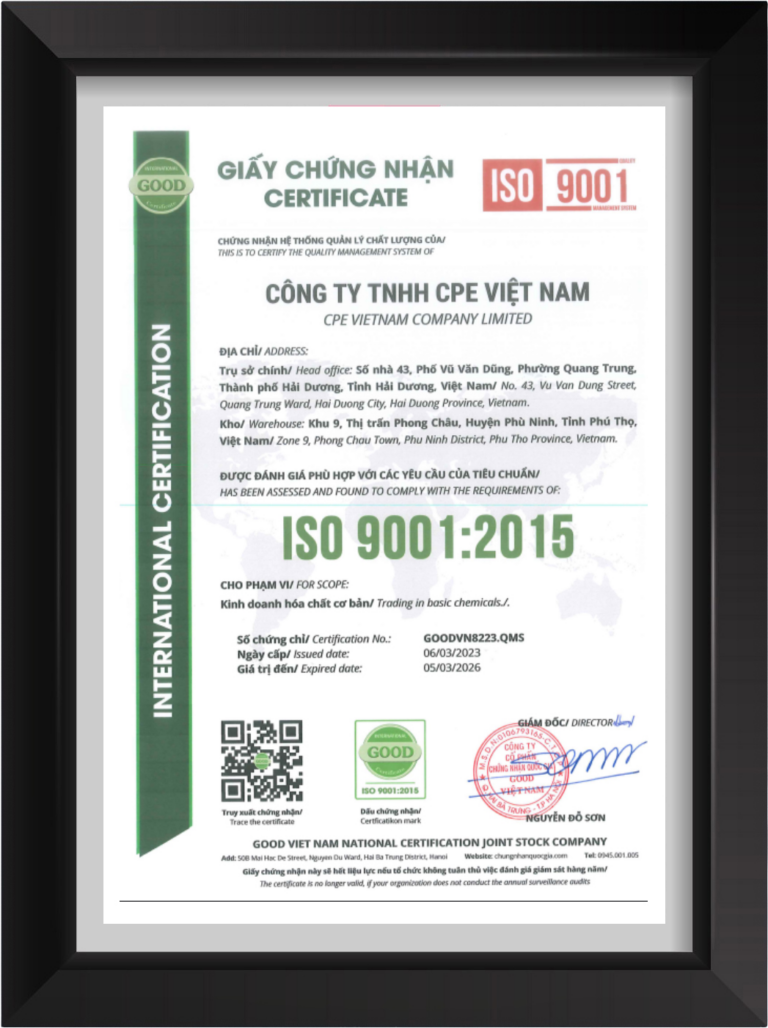 Chứng nhận hệ thống quản lý chất lượng ISO 9001